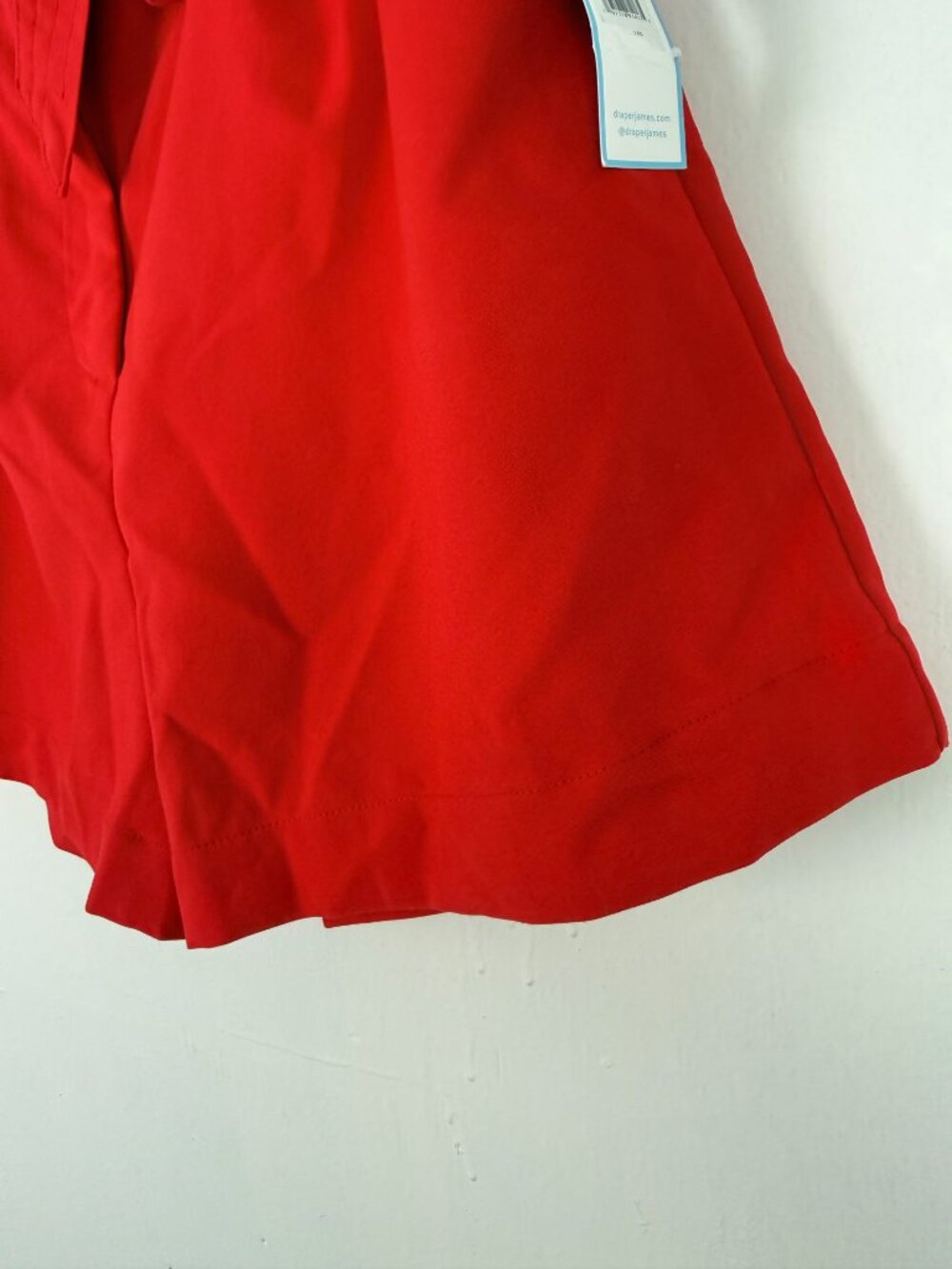 NWT Draper James Twill Belted Shorts 4" Dressy High Waist Red Size Medium M NEW - Picture 4 of 11